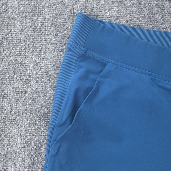 Athleta Brooklyn Ankle Pant Womens 14P Petite Blue Stretch Travel Pockets - Picture 9 of 13
